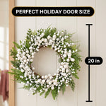CHRISTMAS BERRY WREATH FOR FRONT DOOR – WINTER PINE HOLIDAY DÉCOR - 2