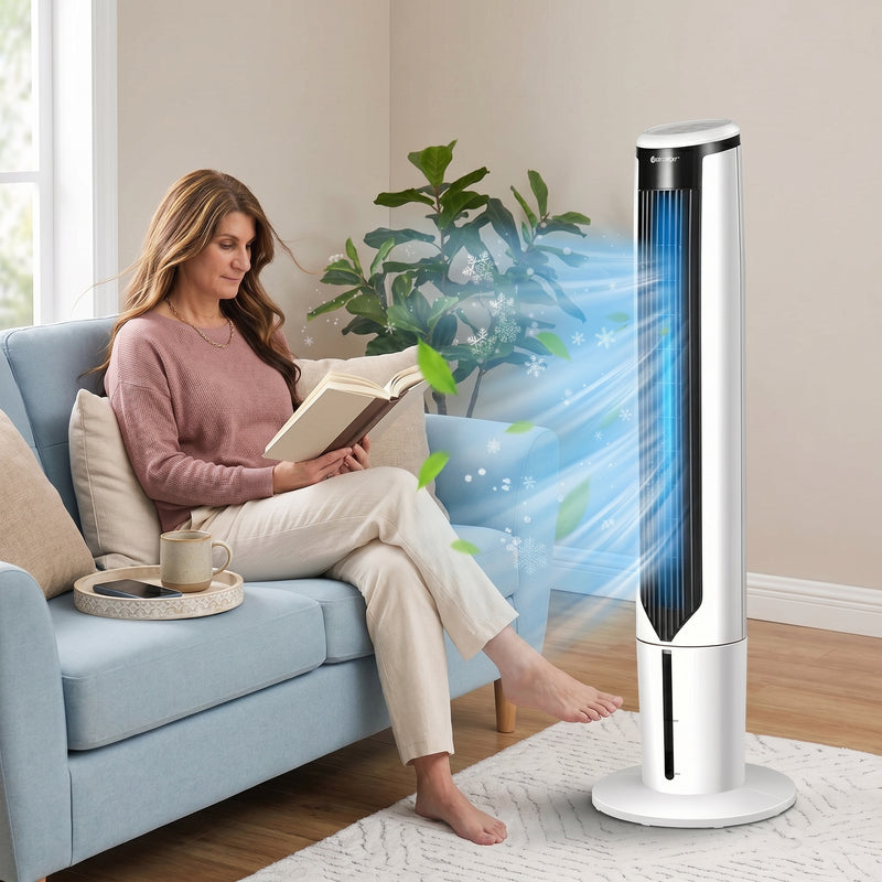3-in-1 Evaporative Air Cooler Tower Fan with Remote Control - 2