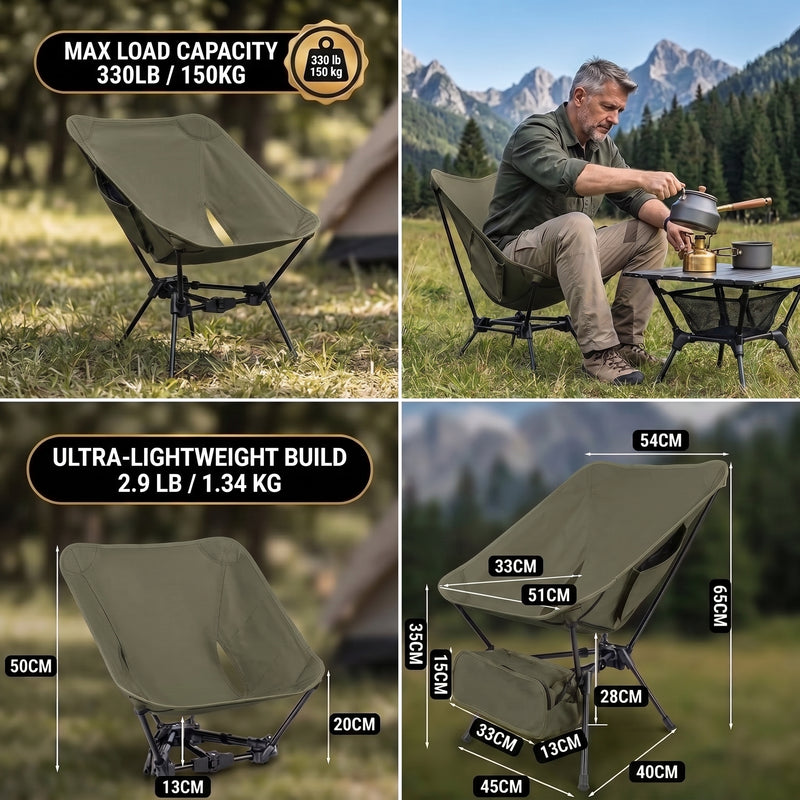 Ultralight Folding Camping Chair – Portable Outdoor High-Back Seat - 2