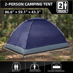 2-4 PERSON LIGHTWEIGHT BACKPACKING DOME CAMPING TENTS - 2