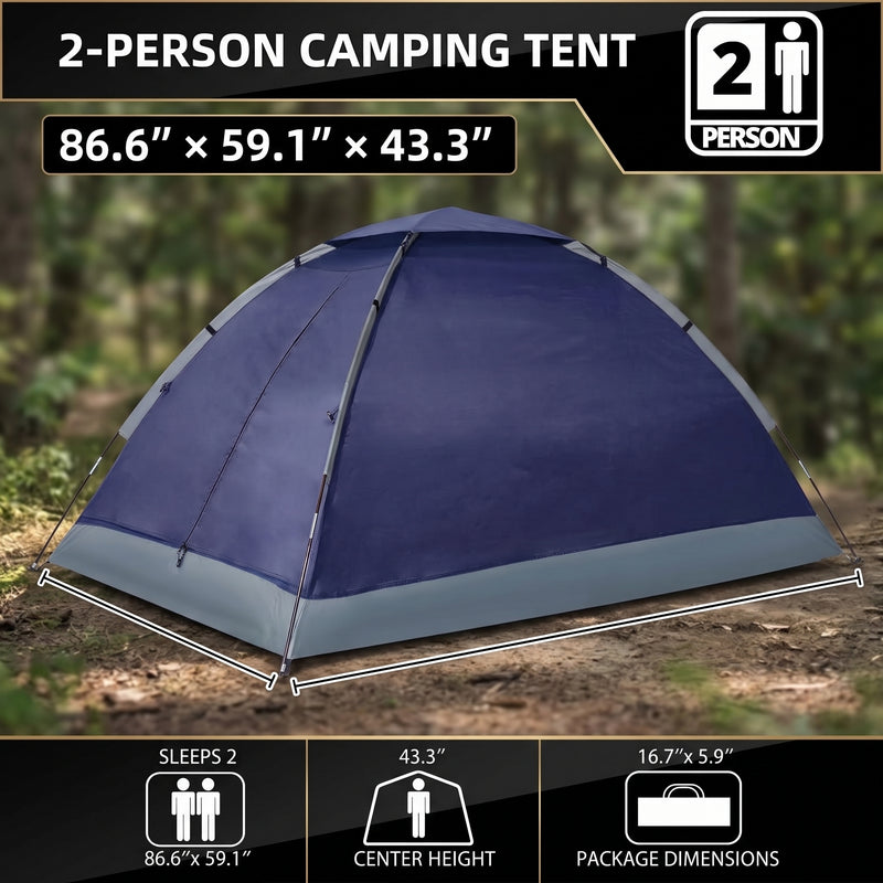 2-4 PERSON LIGHTWEIGHT BACKPACKING DOME CAMPING TENTS - 2