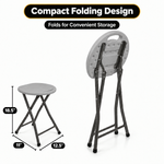 Folding Stool with Metal Frame – Indoor & Outdoor Seating - 2