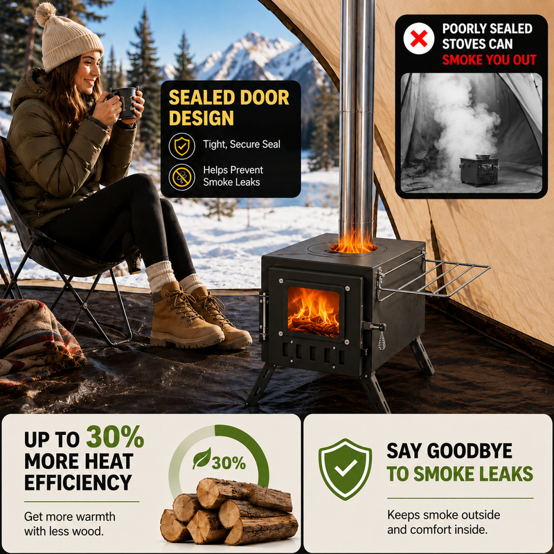 PORTABLE WOOD STOVE FOR CAMPING, TENT STOVE - 2