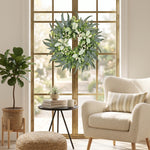 EUCALYPTUS WREATH FOR FRONT DOOR – FARMHOUSE GREENERY DÉCOR - 2