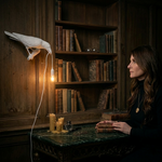 Gothic Raven Lamp – Dark Academia Table Light - 2