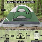 2-4 PERSON LIGHTWEIGHT BACKPACKING DOME CAMPING TENTS - 2