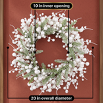 CHRISTMAS BERRY WREATH FOR FRONT DOOR – WINTER PINE HOLIDAY DÉCOR - 2