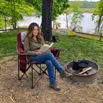 Heavy Duty Portable Folding Camping Chair with Cup Holder & Cooler Pocket - 2