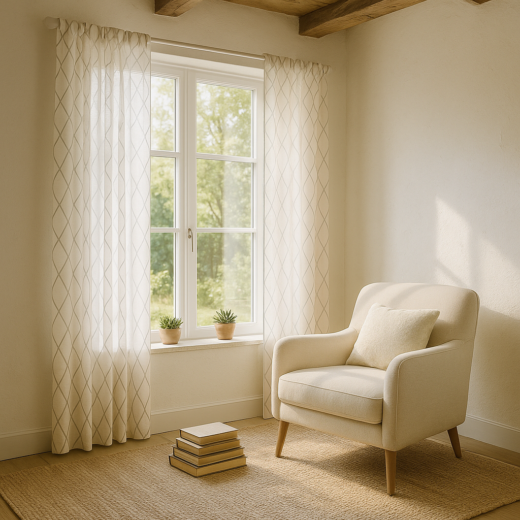 Diamond Sheer Window Curtain Panel(Only 1 Pc Panel)