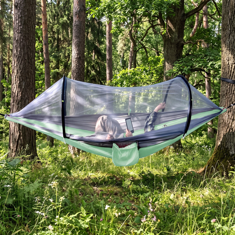 Camping Hammock with Mosquito Net – 1-2 Person, Nylon - 2