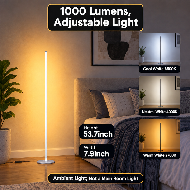 FLOOR LAMP – SMART RGBIC CORNER LAMP WITH MUSIC SYNC - 2