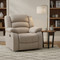 Premium Beige Fabric Recliner Chair - Modern 40"" Manual Reclining Furniture with Solid Wood Frame Construction
