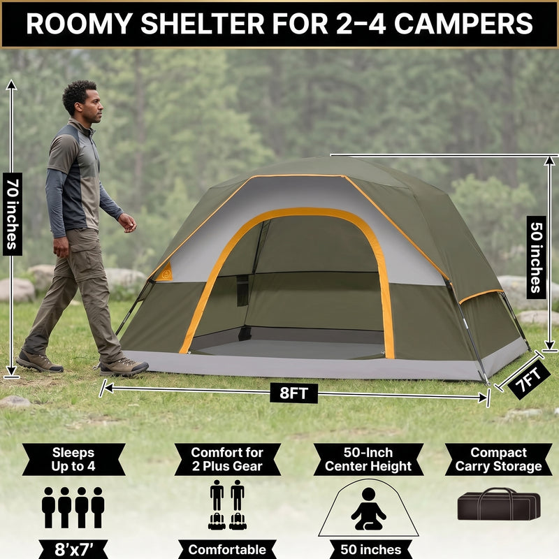 2-4 Person Dome And Cabin Camping Tents - 2