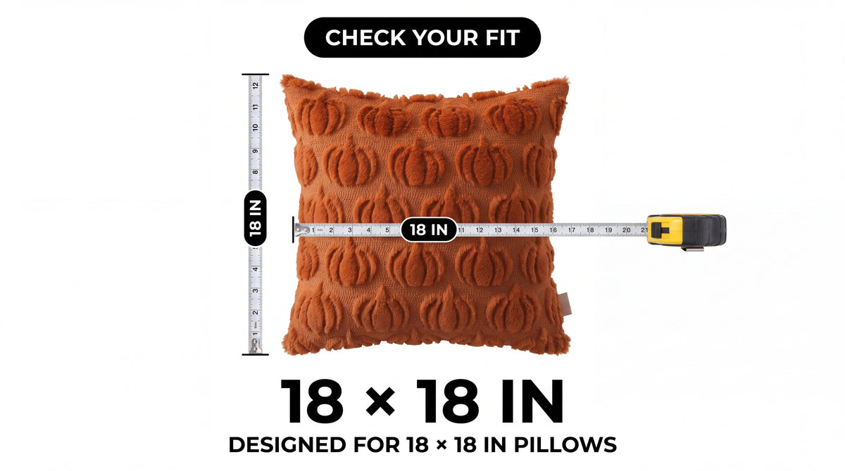 Pumpkin Pillow Covers Set of 2 | 3D Fall Decorative Covers -  limitations image 2