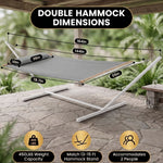2-Person Quilted Outdoor Hammock 12FT – Double Layer with Pillow & Storage - 2