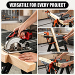 Portable Workbench & Folding Sawhorse – 2-in-1 Work Table - 2