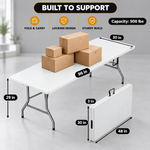 8 ft Heavy Duty Folding Table - 2