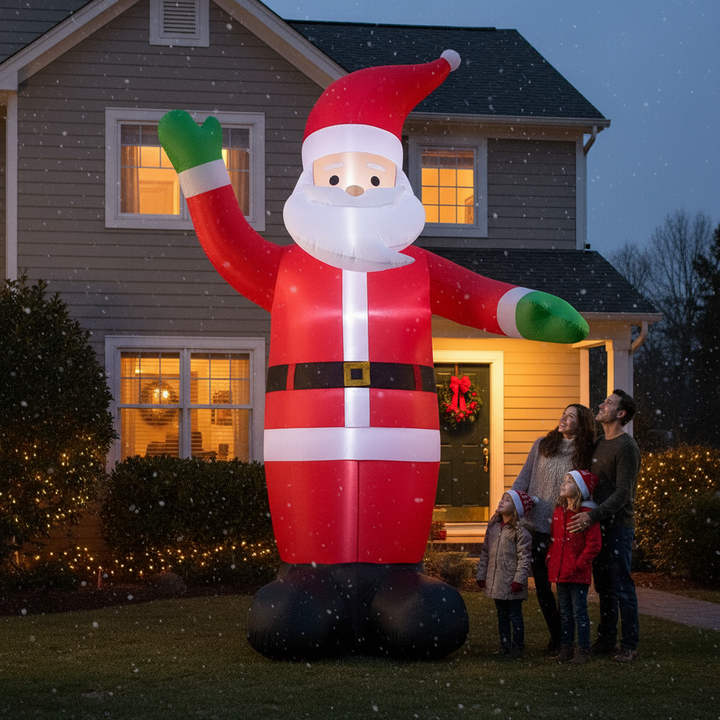 Inflatable Santa Claus with LEDs Christmas Decoration IP44 14.8'
