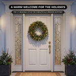 PRE-LIT CHRISTMAS WREATH – WARM LED DOOR DÉCOR - 2