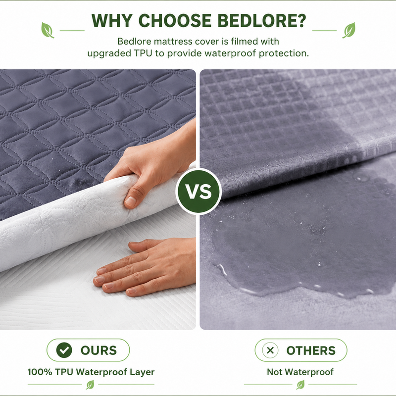 Waterproof Mattress & Pillow Protector – Breathable Quilted Deep Pocket Cover - 2