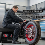 Rolling Mechanic Stool with Tool Tray - Creeper Seat with Wheels for Garage & Shop, Rolling Work Stool with Wheels for Mechanics, Auto Repair Workshop - 2
