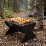 Portable Folding Charcoal Grill & Campfire Fire Pit - 2