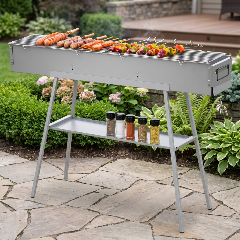 PORTABLE CHARCOAL HIBACHI GRILL – COMMERCIAL-QUALITY FOLDABLE BBQ GRILL FOR CAMPING, BACKYARD & OUTDOOR COOKING - 2