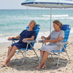 17" Big & Tall Oversized Beach Chairs 2-Pack – Heavy Duty Folding Outdoor Seating - 2