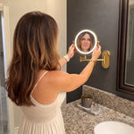 LED Lighted Magnifying Makeup Mirror – Rechargeable, Wall-Mount with Adjustable Brightness - 2 (replacement)