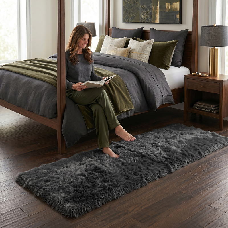 Faux Sheepskin Rug – Ultra Soft Fluffy Area Rug | Trufairs - 2 (replacement)