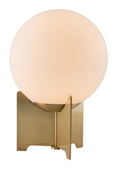 Pearl Table Lamp White & Brass