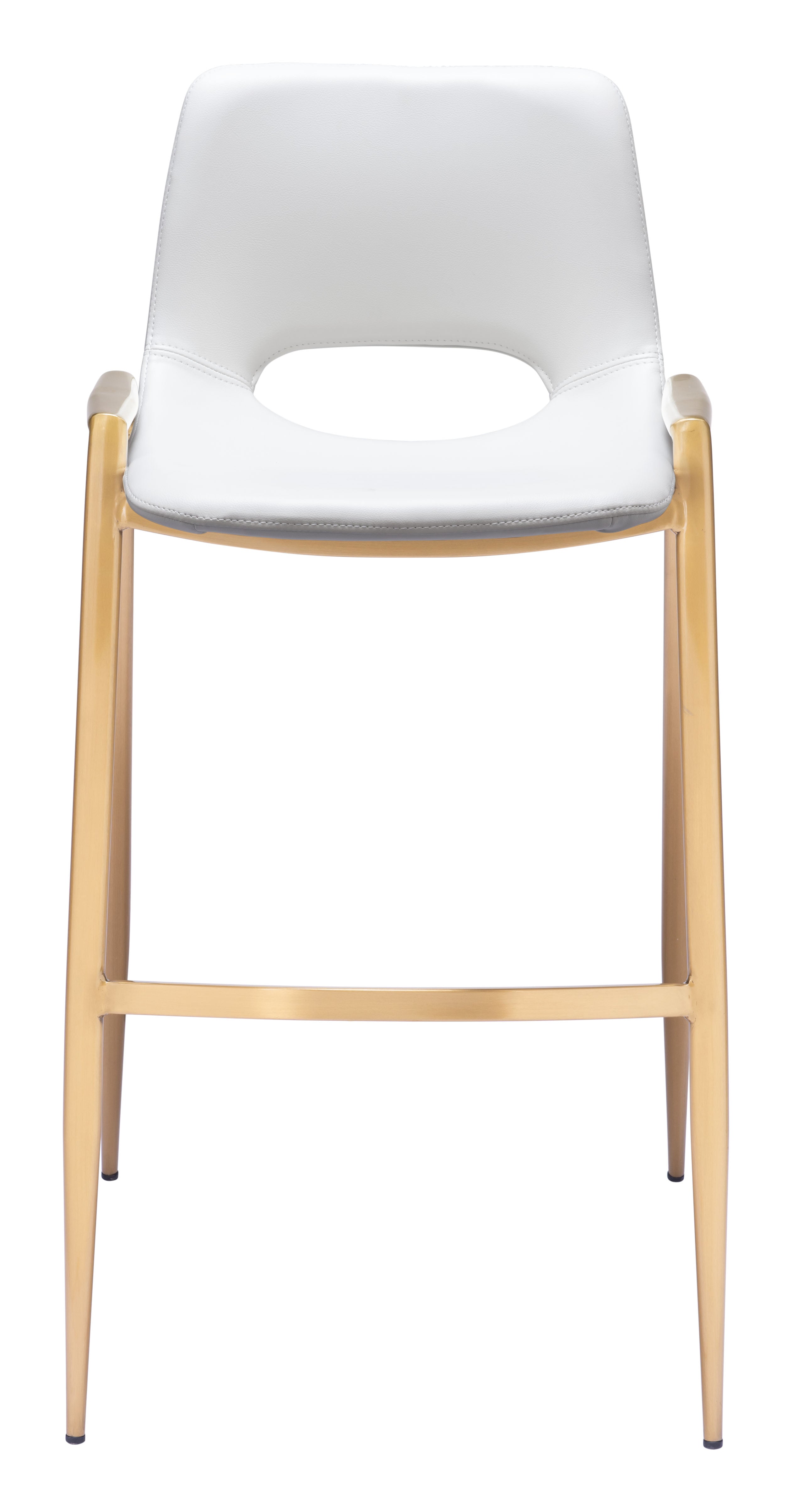 Desi Barstool White & Gold