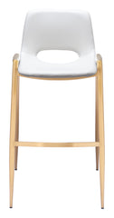 Desi Barstool White & Gold