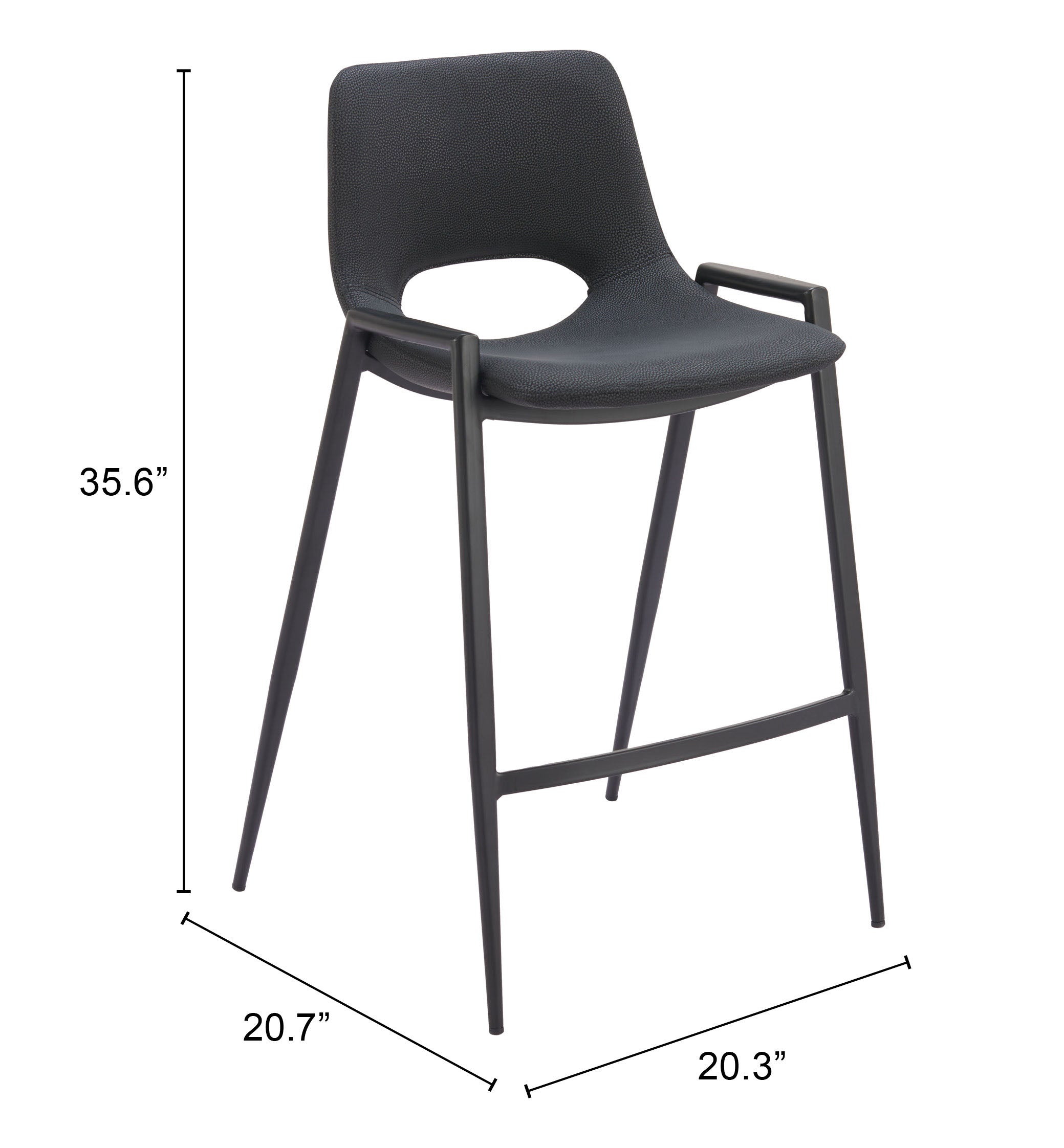 Desi Counter Stool Black