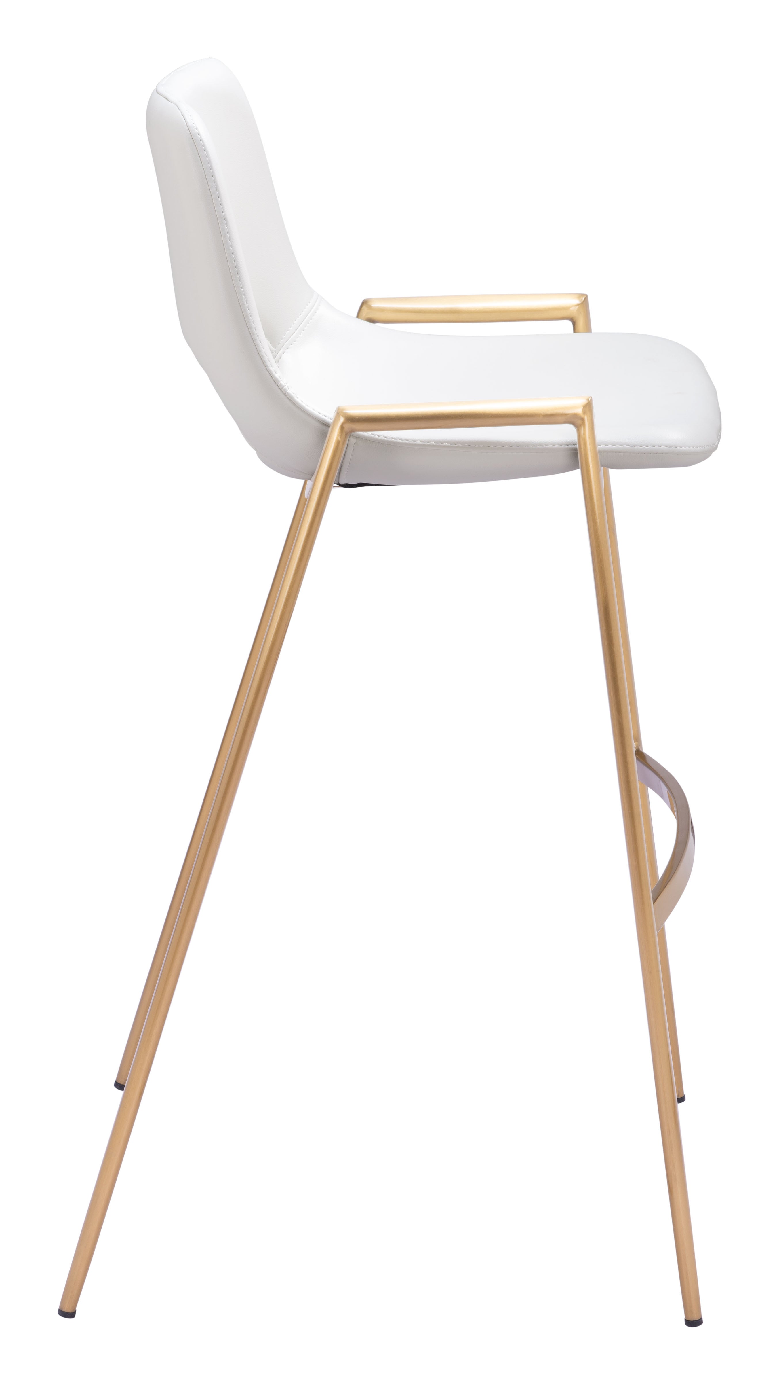 Desi Barstool White & Gold