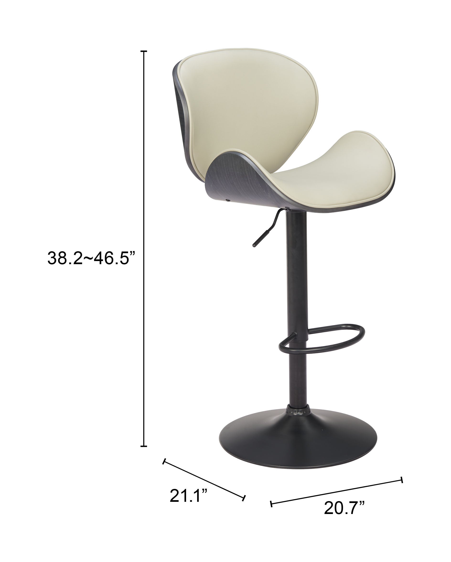 Meyane Barstool Gray