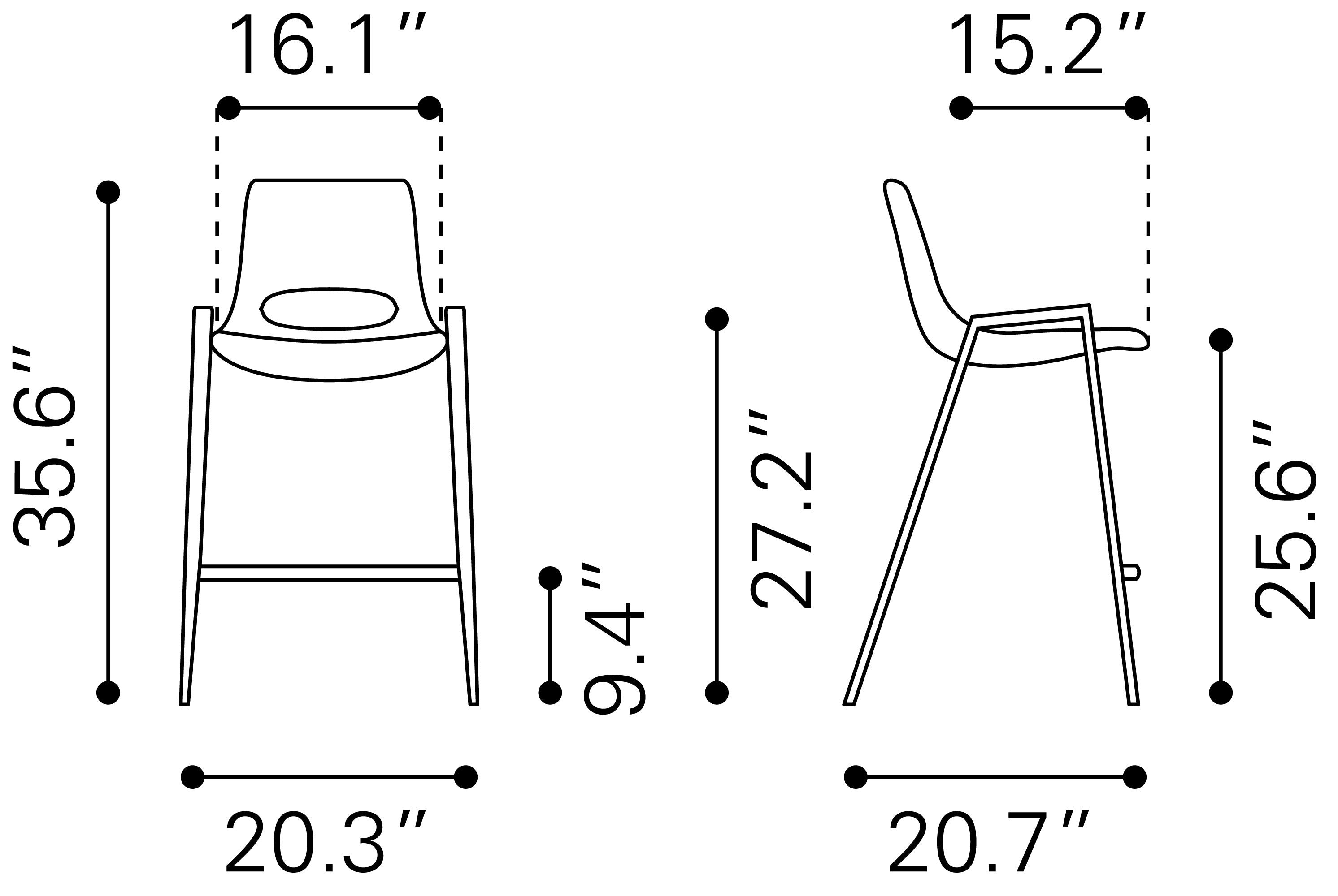 Desi Counter Stool White & Gold