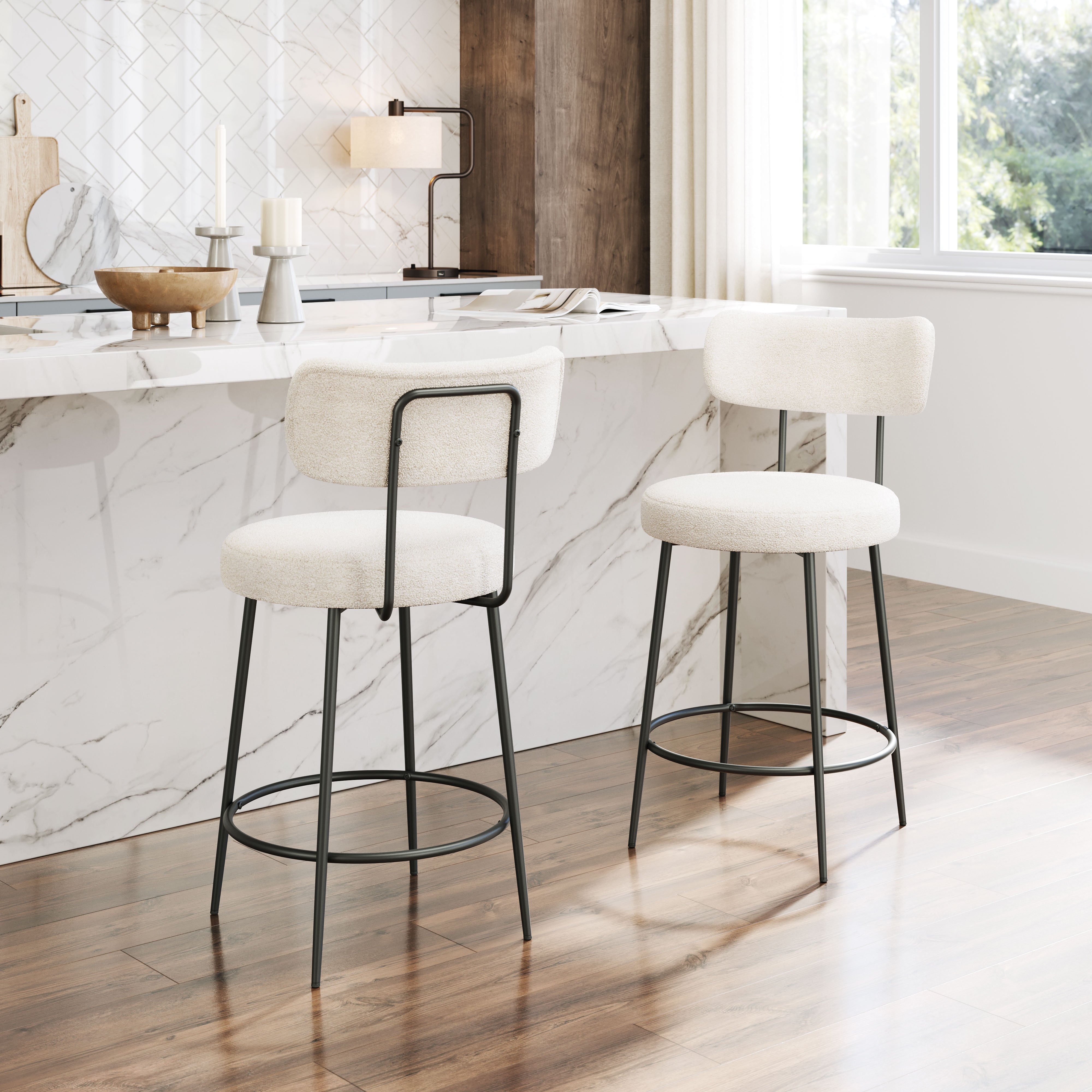 Blanca Counter Stool & (Set of 2) Ivory