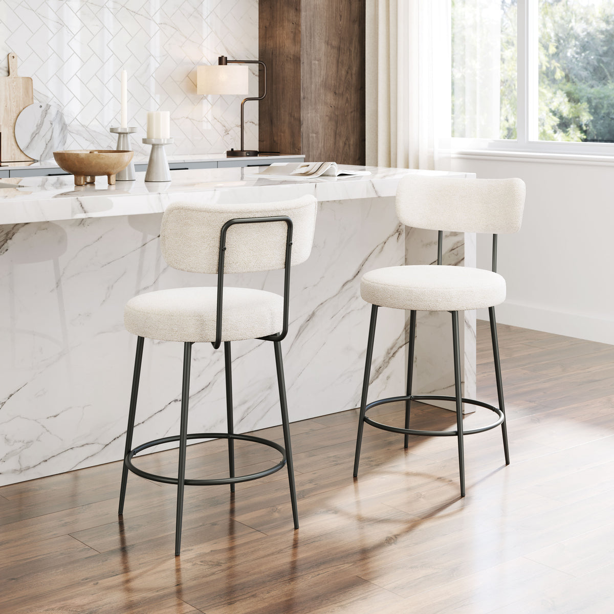 Blanca Counter Stool & (Set of 2) Ivory