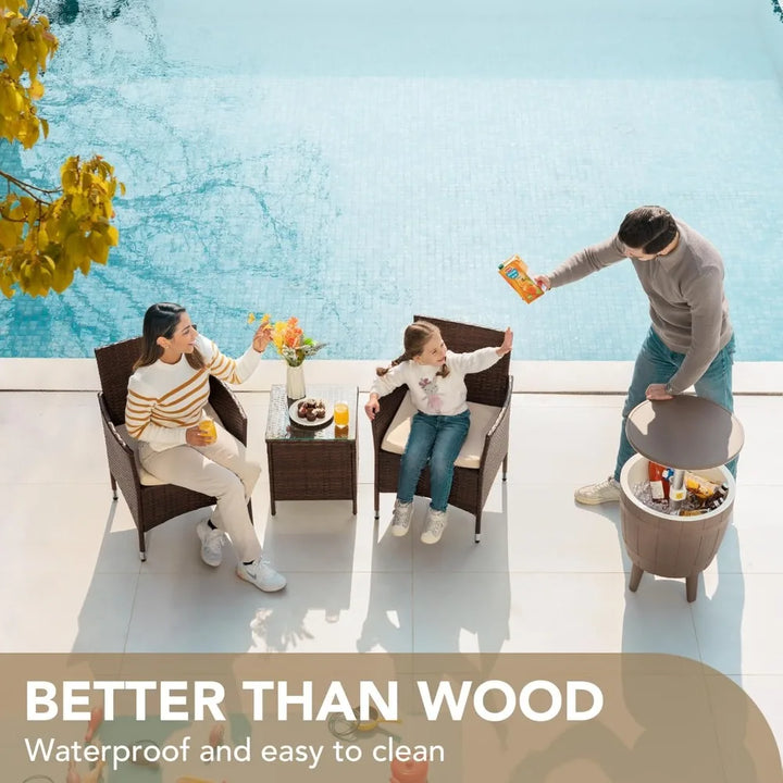 3-Piece Outdoor PE Rattan