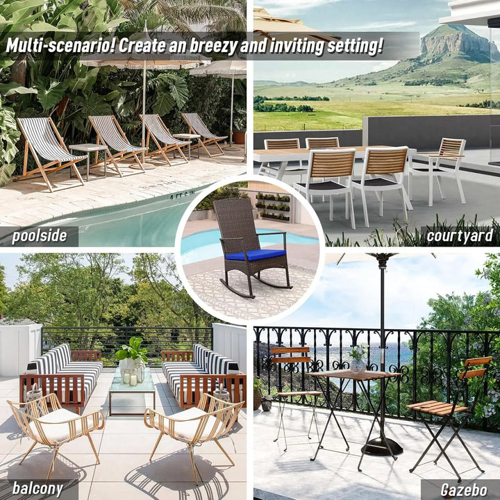 3-Piece Patio Rattan Bistro Set