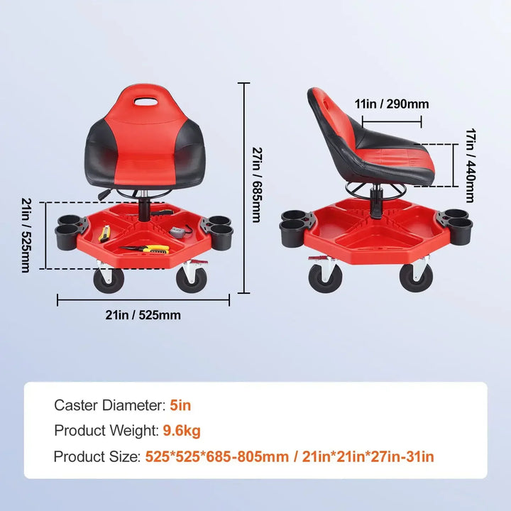 300LBS Adjustable Mechanic Stool