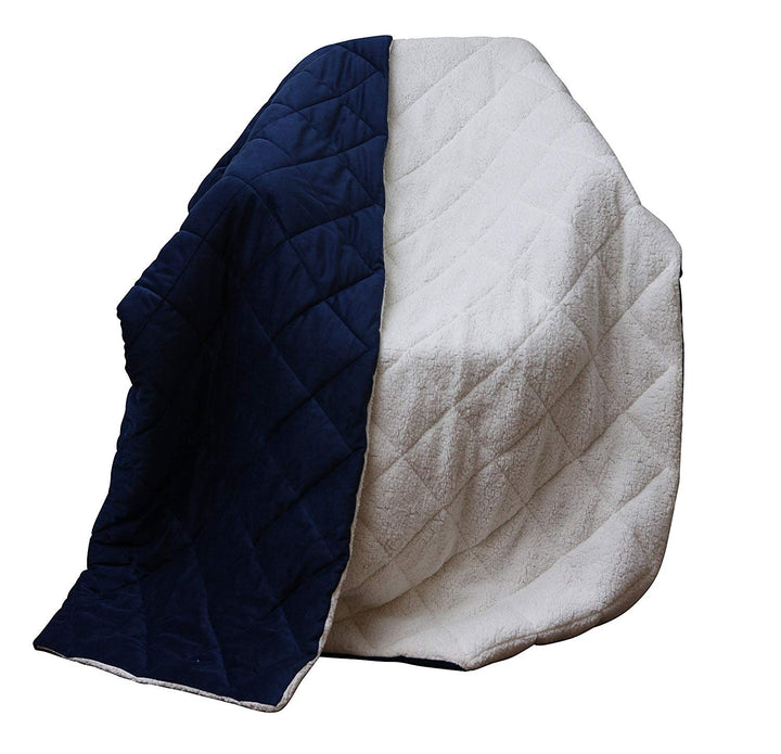 NavyQuilt Plush Microfiber Throw Blanket – Soft Quilted Comfort | Oversized Luxury | Trufairs