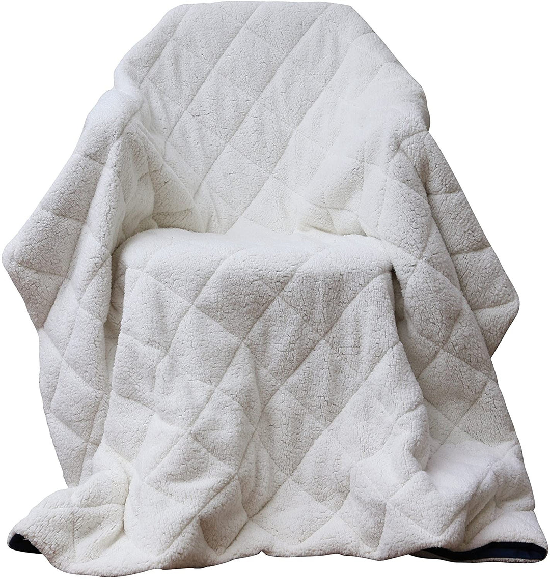 NavyQuilt Plush Microfiber Throw Blanket – Soft Quilted Comfort | Oversized Luxury | Trufairs