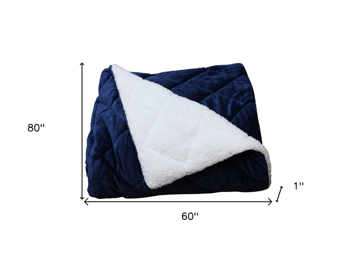 NavyQuilt Plush Microfiber Throw Blanket – Soft Quilted Comfort | Oversized Luxury | Trufairs