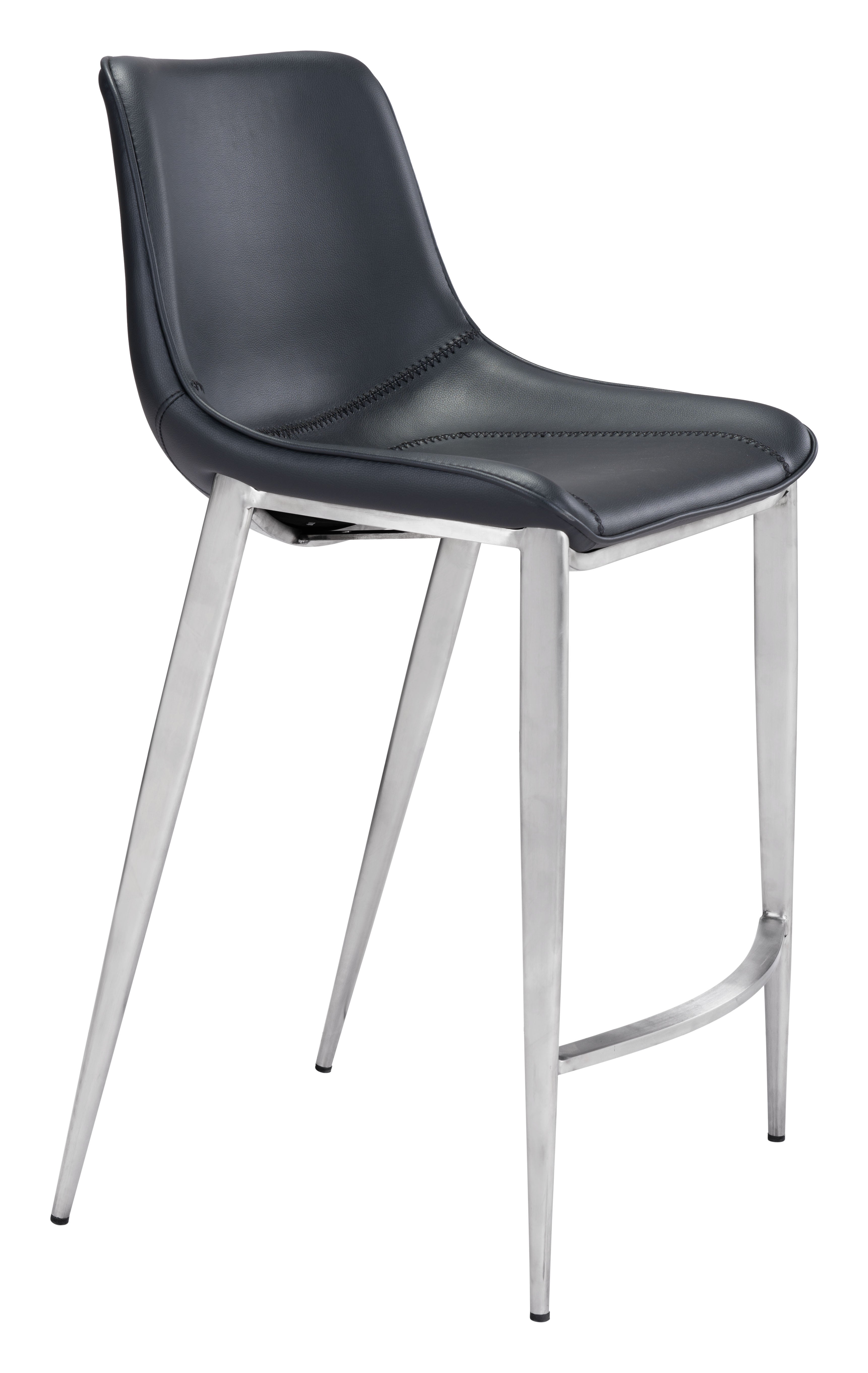 Magnus Counter Stool Black & Silver