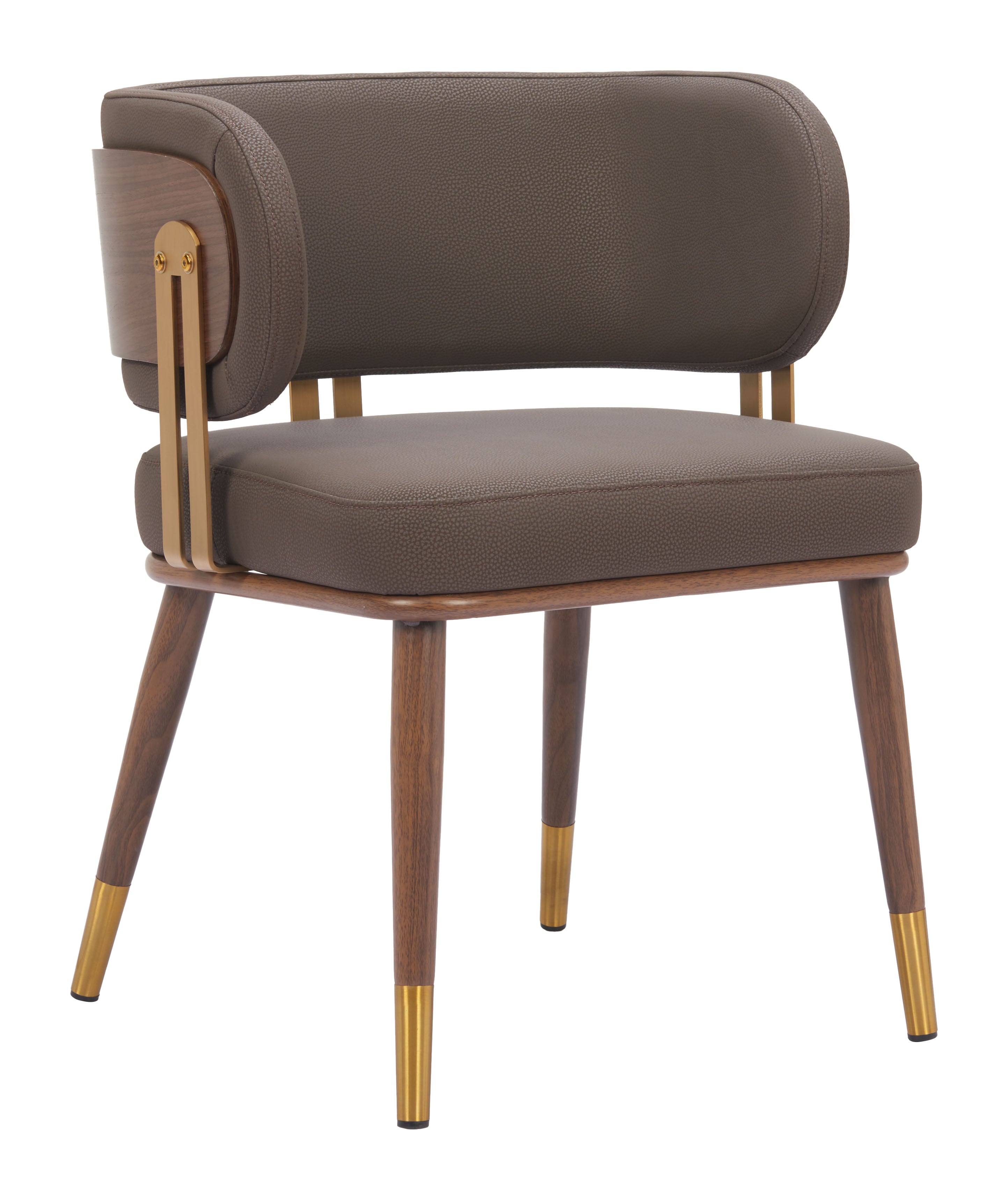 Brew Dining Chair Brown & Walnut