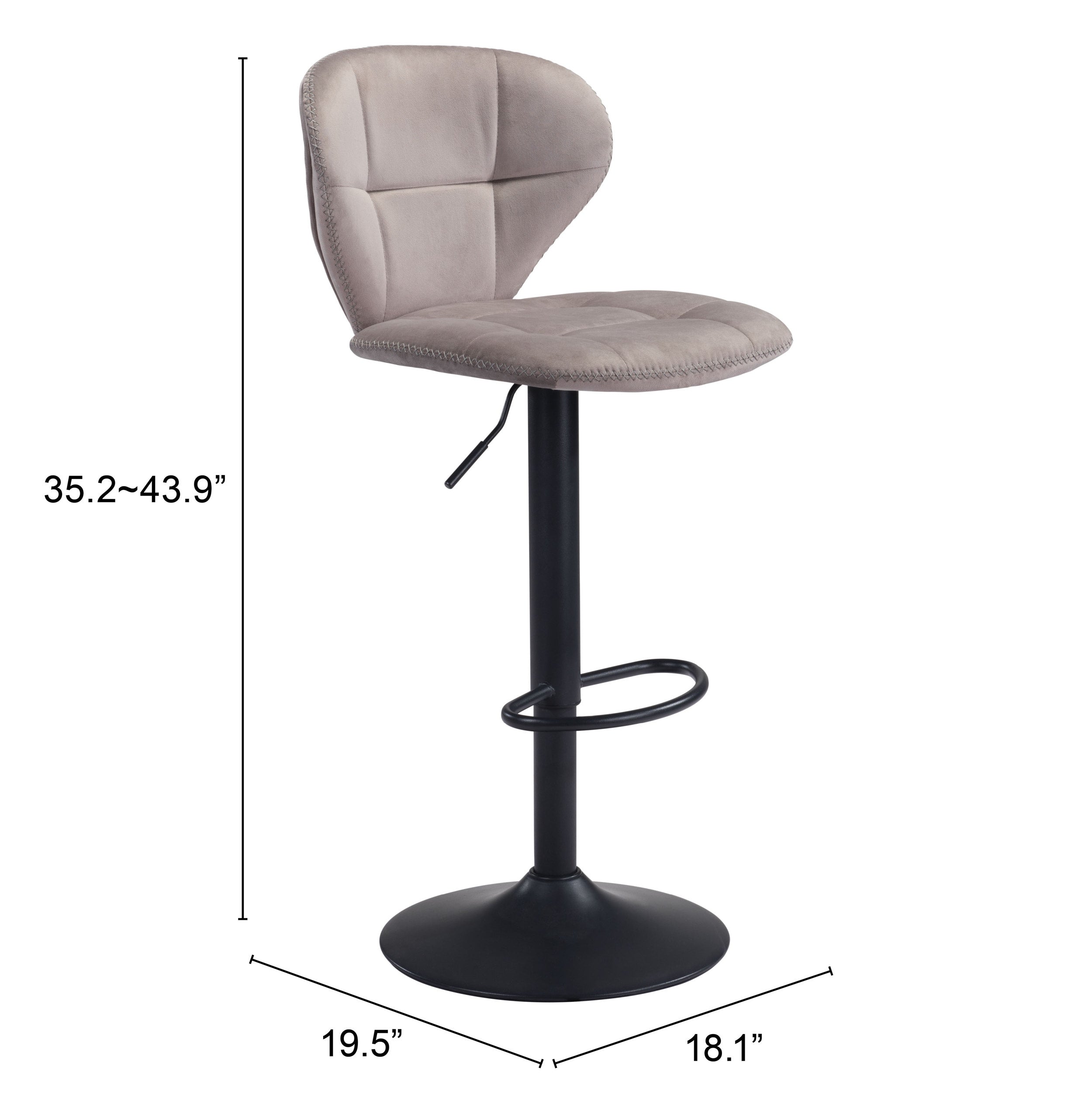 Salem Barstool Gray