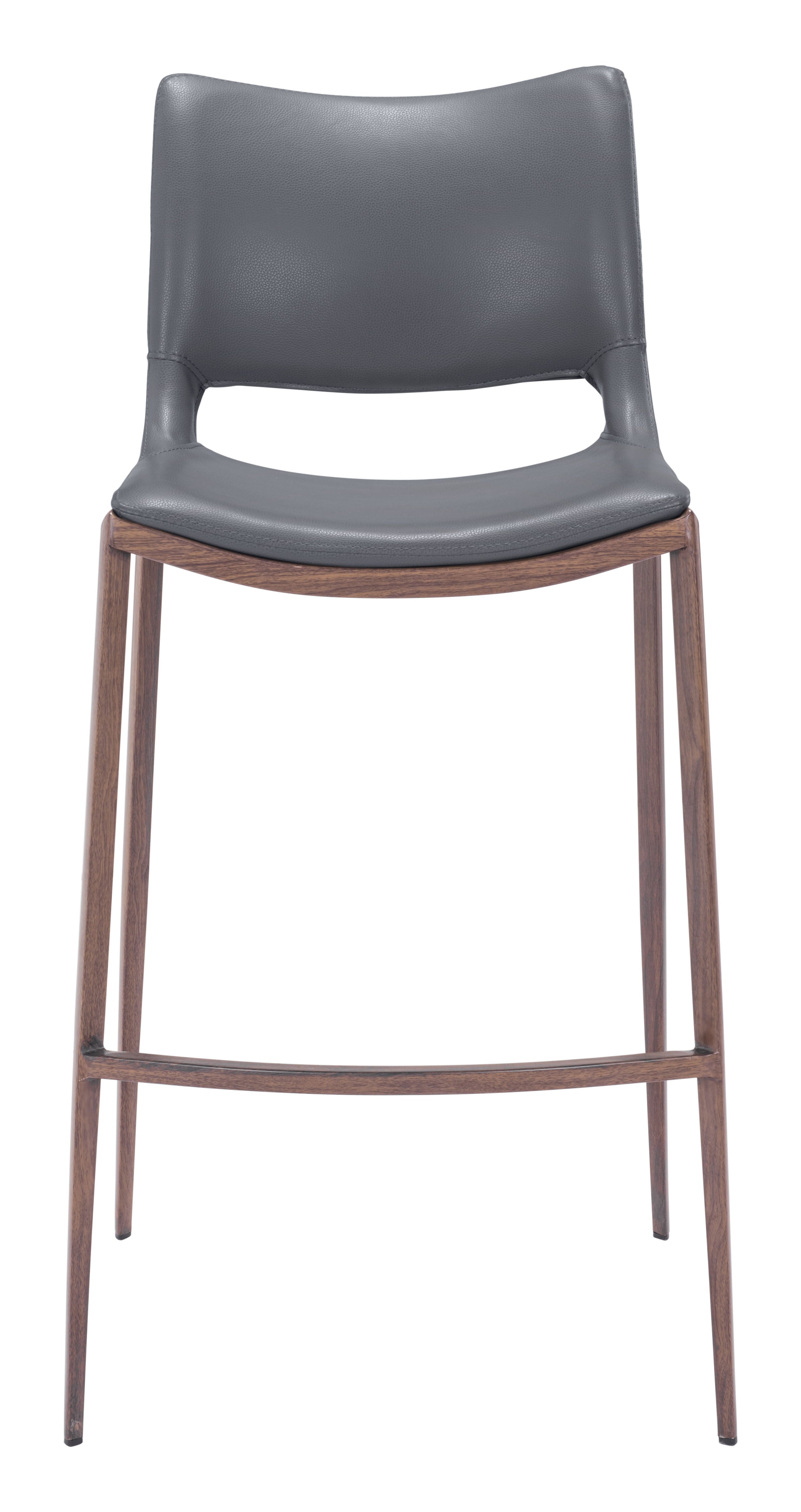 Ace Barstool Dark Gray & Walnut