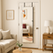 Premium Frameless Mirror Jewelry Armoire: Secure Space-Saving Storage with Dual Mounting Options